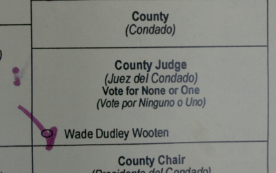 Here’s a First. I Voted for myself!